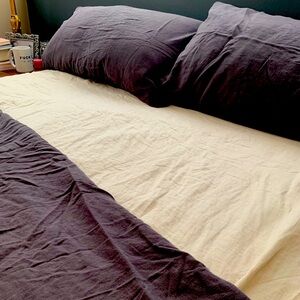 Linen King Duvet Cover Set by Wilet (Flax Sleep)